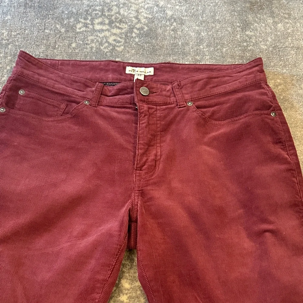 Peter Millar burgundy Straight-Leg Pants men’s size 33